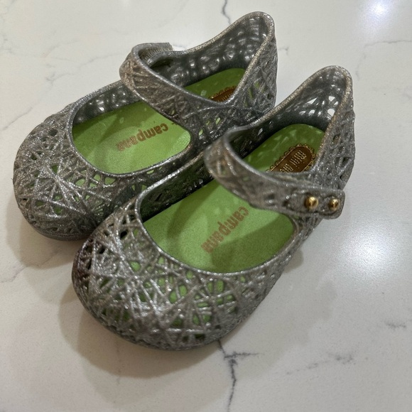 Mini Melissa + Campana Silver Jelly Baby Toddler Shoes Size 5 - Picture 5 of 6